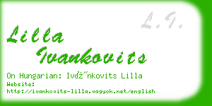 lilla ivankovits business card